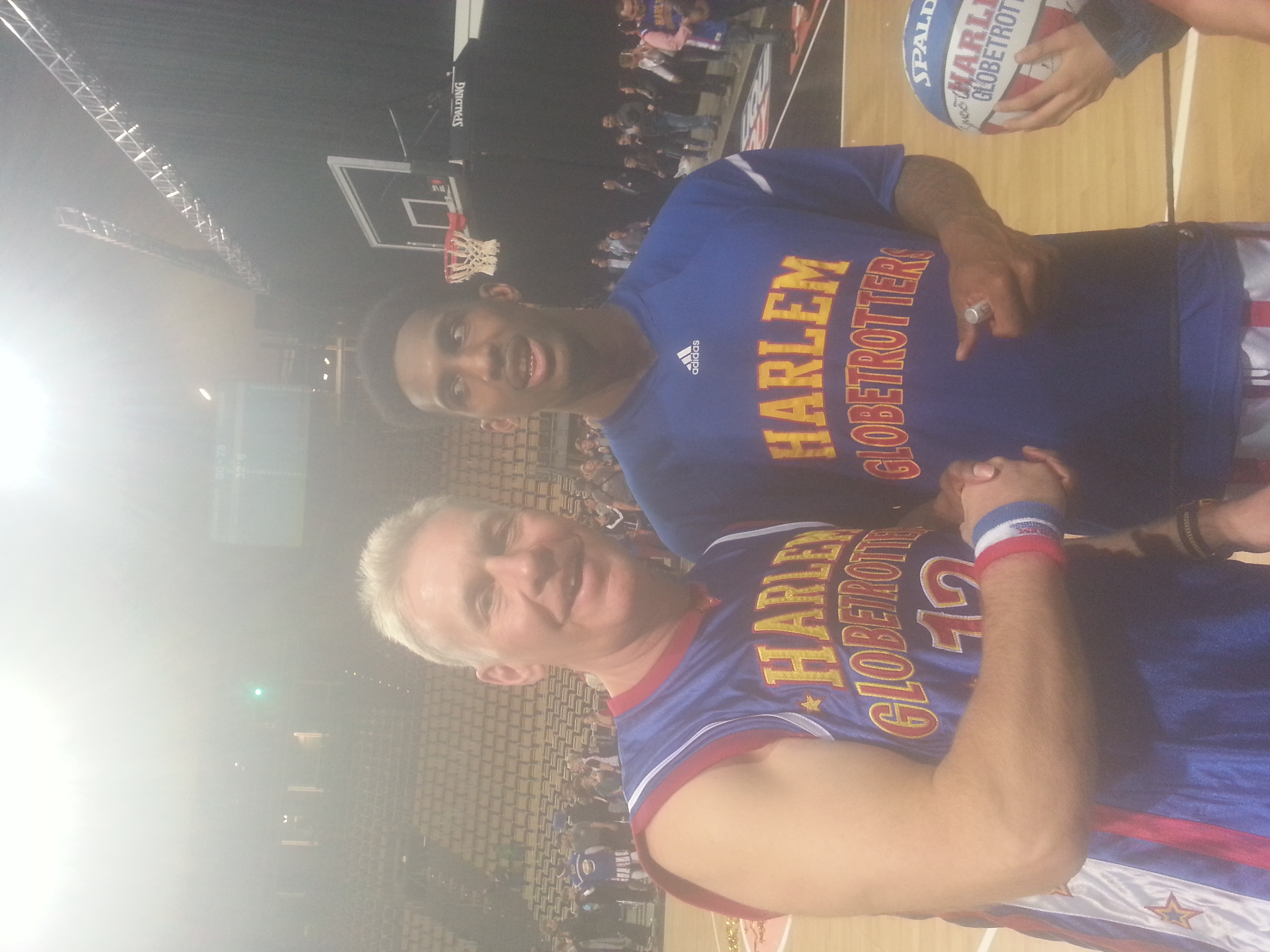 Mike plays with Harlem Globe Trotters – Stuntman Mike
